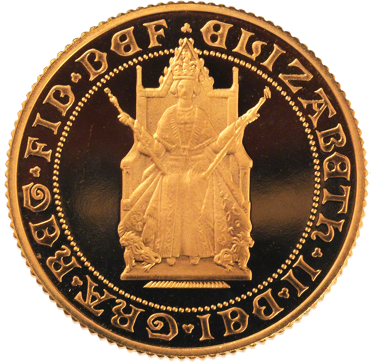 Obverse Face of a 1989-Gold-Sovereign