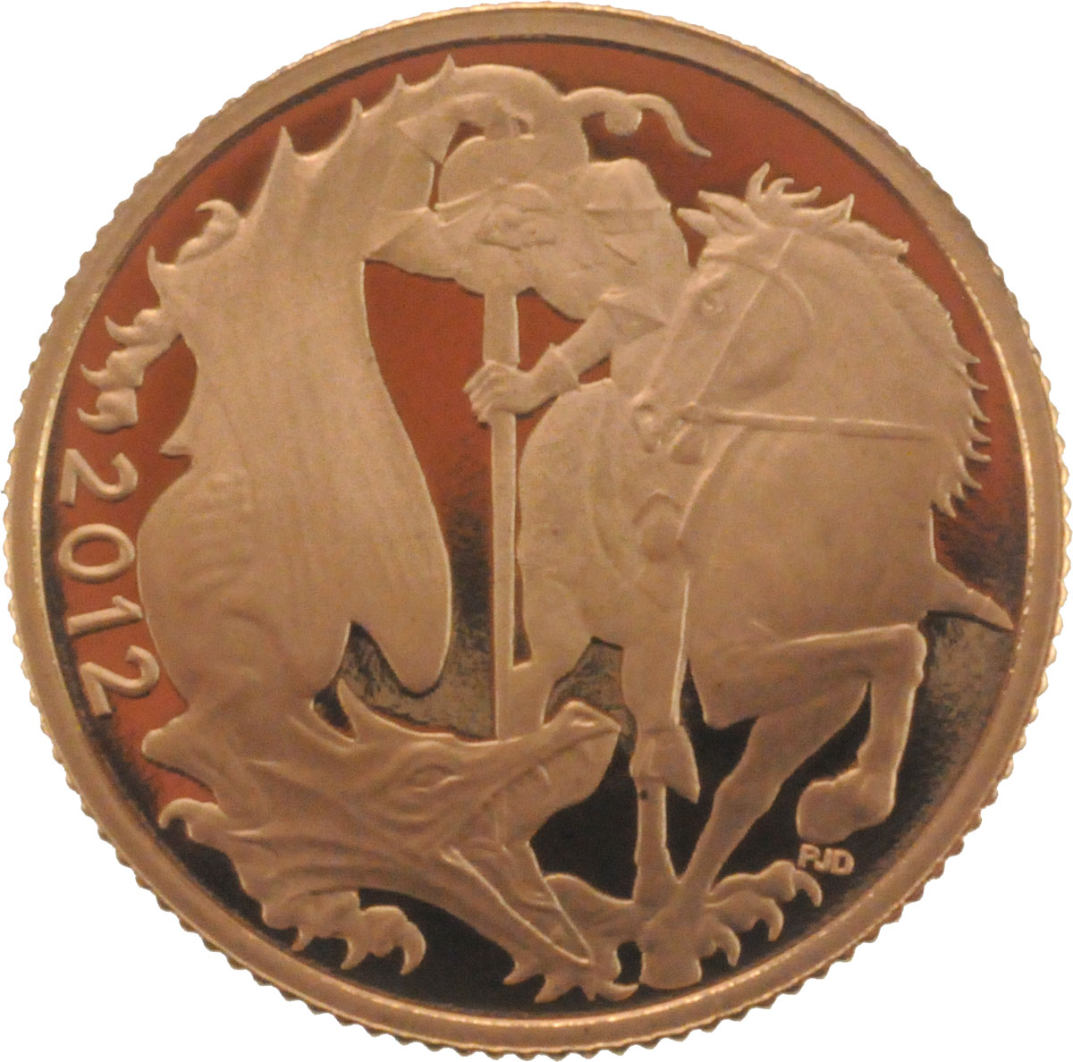 Reverse Face of a 2012-Gold-Sovereign